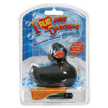 Bigteaze Toys I Rub My Duckie, черный, Вибратор в форме утенка компактного размера Bigteaze Toys I Rub My Duckie, черный, Вибратор в форме утенка компактного размера
