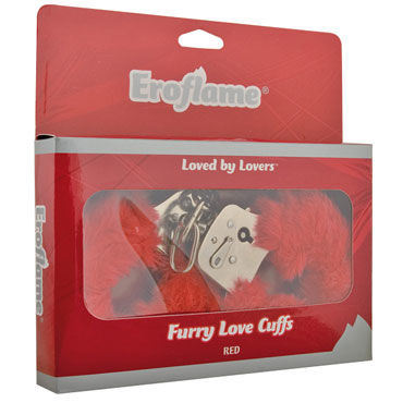 Eroflame Furry Love Cuffs, красные - фото, отзывы Eroflame Furry Love Cuffs, красные - фото, отзывы