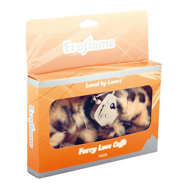 Eroflame Furry Love Cuffs, тигровые - фото, отзывы Eroflame Furry Love Cuffs, тигровые - фото, отзывы