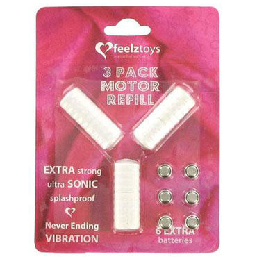 FeelzToys 3 Pack Motor Refill, Три запасных виброэлемента для секс-игрушек FeelzToys 3 Pack Motor Refill, Три запасных виброэлемента для секс-игрушек