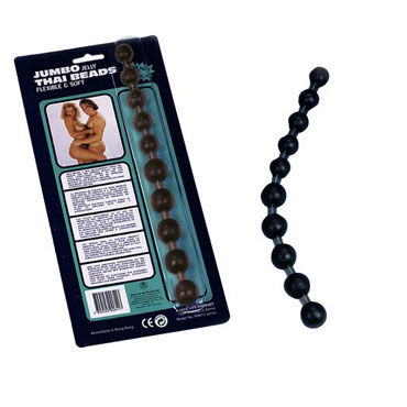 NMC Jumbo Thai Beads, черная, Анальная цепочка NMC Jumbo Thai Beads, черная, Анальная цепочка