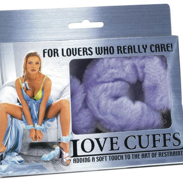 NMC Love Cuffs, фиолетовые - Металлические наручники с мехом - купить в секс шопе NMC Love Cuffs, фиолетовые - Металлические наручники с мехом - купить в секс шопе