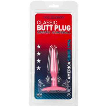 Doc Johnson Classic Butt Plugs, розовая - Анальная пробка маленького размера - купить в секс шопе Doc Johnson Classic Butt Plugs, розовая - Анальная пробка маленького размера - купить в секс шопе