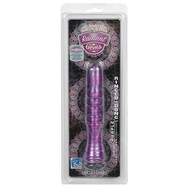 Doc Johnson Radiant Gems Ringed Dong, фиолетовый - Анальная ёлочка - купить в секс шопе Doc Johnson Radiant Gems Ringed Dong, фиолетовый - Анальная ёлочка - купить в секс шопе