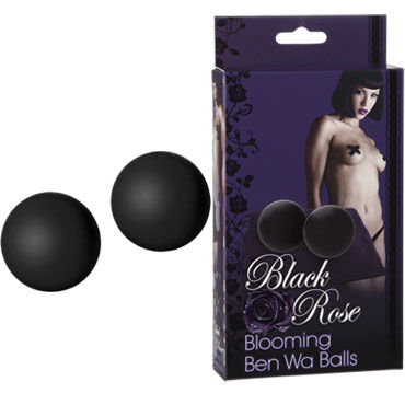 Doc Johnson Black Rose Ben Wa Balls, черные, Вагинальные шарики Doc Johnson Black Rose Ben Wa Balls, черные, Вагинальные шарики