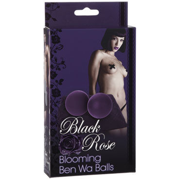 Doc Johnson Black Rose Ben Wa Balls, фиолетовые - Вагинальные шарики - купить в секс шопе Doc Johnson Black Rose Ben Wa Balls, фиолетовые - Вагинальные шарики - купить в секс шопе