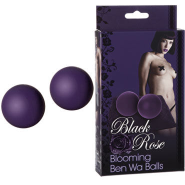 Doc Johnson Black Rose Ben Wa Balls, фиолетовые, Вагинальные шарики Doc Johnson Black Rose Ben Wa Balls, фиолетовые, Вагинальные шарики