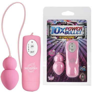 Doc Johnson 10X Power Bullet, Виброяйцо, 10 функций Doc Johnson 10X Power Bullet, Виброяйцо, 10 функций