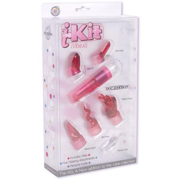 Doc Johnson I-Kit - Вибратор с пятью насадками - купить в секс шопе Doc Johnson I-Kit - Вибратор с пятью насадками - купить в секс шопе