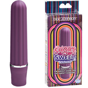 Doc Johnson Short nSweet, фиолетовая, Рельефный минивибратор Doc Johnson Short nSweet, фиолетовая, Рельефный минивибратор