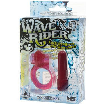 Doc Johnson Wave Rider, красное - Виброкольцо с плавной регулировкой вибрации - купить в секс шопе Doc Johnson Wave Rider, красное - Виброкольцо с плавной регулировкой вибрации - купить в секс шопе