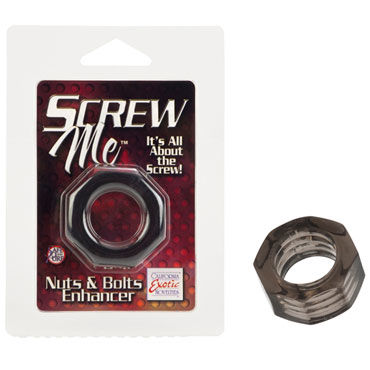 California Exotic Screw Me Nuts & Bolts Enhancer, Эрекционное кольцо в форме гайки California Exotic Screw Me Nuts & Bolts Enhancer, Эрекционное кольцо в форме гайки