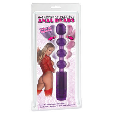 Pipedream Waterproof Flexible Anal Beads, фиолетовый, Анальный вибратор Pipedream Waterproof Flexible Anal Beads, фиолетовый, Анальный вибратор