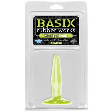 Pipedream Basix Rubber Works Mini Butt Plug, желтая - фото, отзывы Pipedream Basix Rubber Works Mini Butt Plug, желтая - фото, отзывы