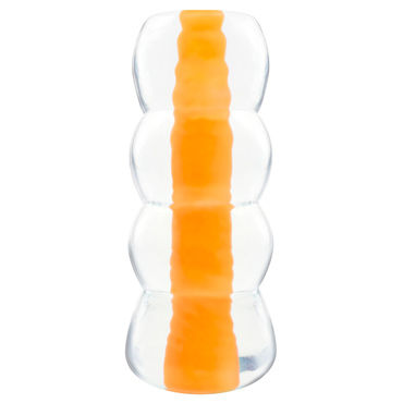 Pipedream Neon Jelly Stroker, оранжевый, Компактный мастурбатор Pipedream Neon Jelly Stroker, оранжевый, Компактный мастурбатор