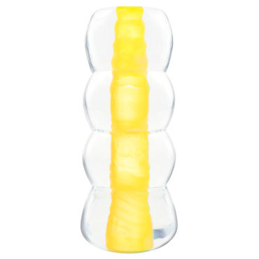 Pipedream Neon Jelly Stroker, желтый, Компактный мастурбатор Pipedream Neon Jelly Stroker, желтый, Компактный мастурбатор