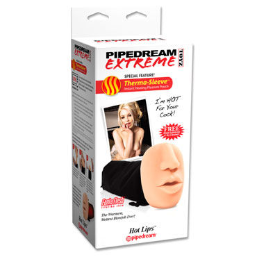 Pipedream Extreme Hot Lips, Мастурбатор-ротик с термо-мешком Pipedream Extreme Hot Lips, Мастурбатор-ротик с термо-мешком