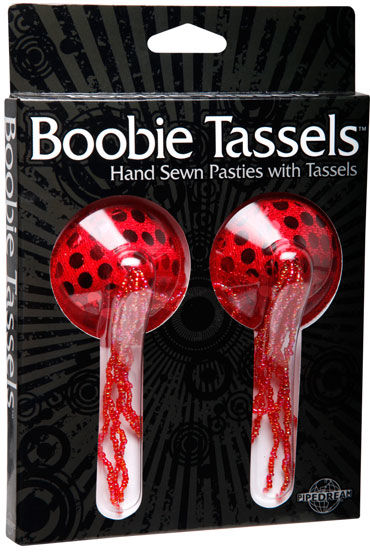 Pipedream Boobie Tassels, красные, Пэстисы с длинными кисточками Pipedream Boobie Tassels, красные, Пэстисы с длинными кисточками