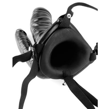 Pipedream Double Penetrator Vibrating Hollow, черный, Анально-вагинальный страпон и другие товары Pipedream с фото Pipedream Double Penetrator Vibrating Hollow, черный, Анально-вагинальный страпон и другие товары Pipedream с фото