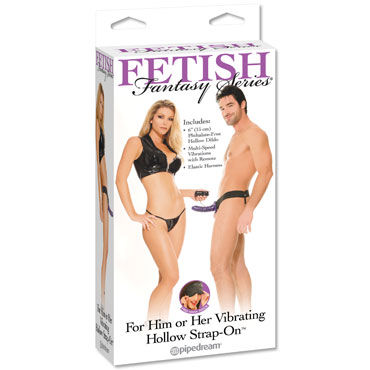 Pipedream Hollow Vibrating Hollow Strap-On, фиолетовый, Pipedream Hollow Vibrating Hollow Strap-On, фиолетовый,