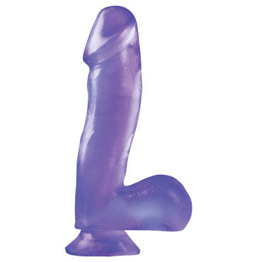 Pipedream Basix with Suction Cup 16 см, фиолетовый, Реалистичный фаллоимитатор на присоске Pipedream Basix with Suction Cup 16 см, фиолетовый, Реалистичный фаллоимитатор на присоске