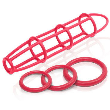Pipedream Cockcage and Ring Set, красный - фото, отзывы Pipedream Cockcage and Ring Set, красный - фото, отзывы