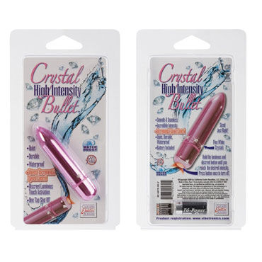 California Exotic Crystal High Intensity Bullets, розовая - Вибропуля декорированная стразами - купить в секс шопе California Exotic Crystal High Intensity Bullets, розовая - Вибропуля декорированная стразами - купить в секс шопе