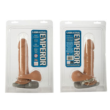 California Exotic Vibrating Emperors 15 см, коричневый - Реалистичный вибратор с выносным пультом управления - купить в секс шопе California Exotic Vibrating Emperors 15 см, коричневый - Реалистичный вибратор с выносным пультом управления - купить в секс шопе