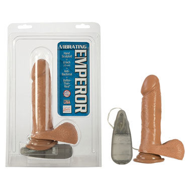 California Exotic Vibrating Emperors 15 см, коричневый, Реалистичный вибратор с выносным пультом управления California Exotic Vibrating Emperors 15 см, коричневый, Реалистичный вибратор с выносным пультом управления