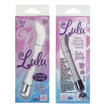 California Exotic Lulu Satin Scoop, белый - Минивибратор с бархатистой поверхностью - купить в секс шопе California Exotic Lulu Satin Scoop, белый - Минивибратор с бархатистой поверхностью - купить в секс шопе