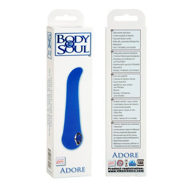 California Exotic Body & Soul Adore, синий - Минивибратор для стимуляции точки G - купить в секс шопе California Exotic Body & Soul Adore, синий - Минивибратор для стимуляции точки G - купить в секс шопе