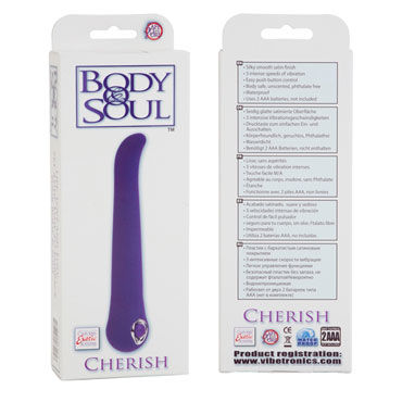 California Exotic Body & Soul Cherish, фиолетовый - Минивибратор для стимуляции точки G - купить в секс шопе California Exotic Body & Soul Cherish, фиолетовый - Минивибратор для стимуляции точки G - купить в секс шопе