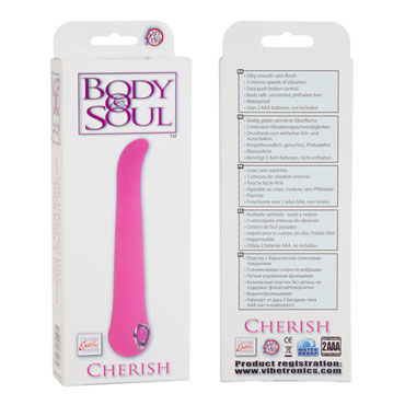 California Exotic Body & Soul Cherish, розовый - мини вибратор для стимуляции точки G - купить в секс шопе California Exotic Body & Soul Cherish, розовый - мини вибратор для стимуляции точки G - купить в секс шопе