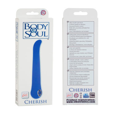 California Exotic Body & Soul Cherish, синий - Минивибратор для стимуляции точки G - купить в секс шопе California Exotic Body & Soul Cherish, синий - Минивибратор для стимуляции точки G - купить в секс шопе
