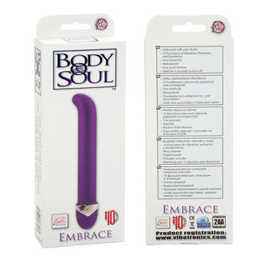 California Exotic Body & Soul Embrace, фиолетовый - Вибратор для стимуляции точки G небольшого размера - купить в секс шопе California Exotic Body & Soul Embrace, фиолетовый - Вибратор для стимуляции точки G небольшого размера - купить в секс шопе
