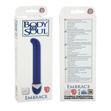 California Exotic Body & Soul Embrace, синий - Вибратор для стимуляции точки G небольшого размера - купить в секс шопе California Exotic Body & Soul Embrace, синий - Вибратор для стимуляции точки G небольшого размера - купить в секс шопе