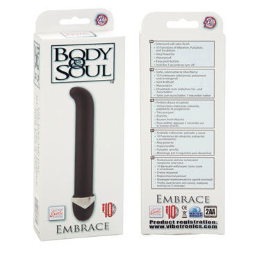 California Exotic Body & Soul Embrace, черный - Вибратор для стимуляции точки G небольшого размера - купить в секс шопе California Exotic Body & Soul Embrace, черный - Вибратор для стимуляции точки G небольшого размера - купить в секс шопе