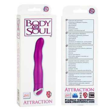 California Exotic Body & Soul Attraction, розовый - Вибратор рельефной изогнутой формы - купить в секс шопе California Exotic Body & Soul Attraction, розовый - Вибратор рельефной изогнутой формы - купить в секс шопе