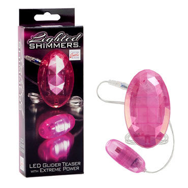California Exotic Lighted Shimmers Glider Teasers, розовый, Светящееся виброяичко California Exotic Lighted Shimmers Glider Teasers, розовый, Светящееся виброяичко