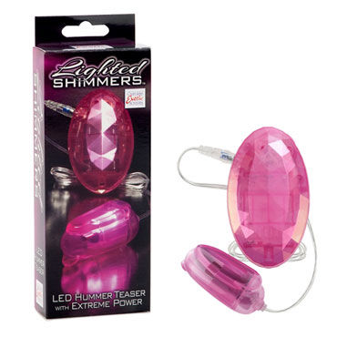 California Exotic Lighted Shimmers Hummer Teasers, розовый, Светящееся виброяичко California Exotic Lighted Shimmers Hummer Teasers, розовый, Светящееся виброяичко