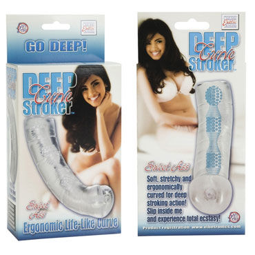 California Exotic Deep Curve Stroker Sweet Ass - Прозрачный мастурбатор - купить в секс шопе California Exotic Deep Curve Stroker Sweet Ass - Прозрачный мастурбатор - купить в секс шопе