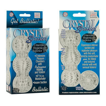 California Exotic Crystal Stroker - Прозрачный мастурбатор - купить в секс шопе California Exotic Crystal Stroker - Прозрачный мастурбатор - купить в секс шопе