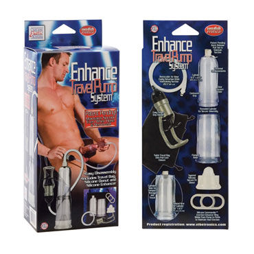 California Exotic Enhance Travel Pump System - Вакуумная помпа с раскладным цилиндром - купить в секс шопе California Exotic Enhance Travel Pump System - Вакуумная помпа с раскладным цилиндром - купить в секс шопе