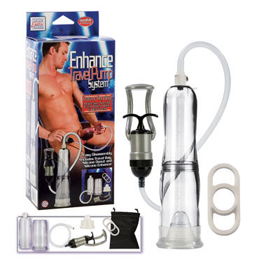 California Exotic Enhance Travel Pump System, Вакуумная помпа с раскладным цилиндром California Exotic Enhance Travel Pump System, Вакуумная помпа с раскладным цилиндром