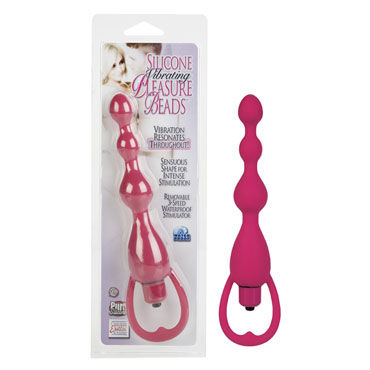 California Exotic Vibrating Pleasure Beads, розовые, Анальные шарики с вибрацией California Exotic Vibrating Pleasure Beads, розовые, Анальные шарики с вибрацией
