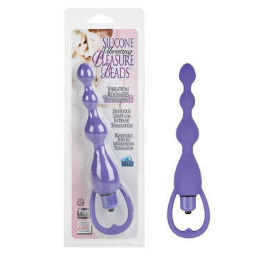 California Exotic Vibrating Pleasure Beads, фиолетовые, Анальные шарики с вибрацией California Exotic Vibrating Pleasure Beads, фиолетовые, Анальные шарики с вибрацией