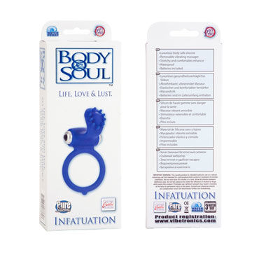 California Exotic Body & Soul Infatuation, синее - Эрекционное кольцо со стимуляцией клитора - купить в секс шопе California Exotic Body & Soul Infatuation, синее - Эрекционное кольцо со стимуляцией клитора - купить в секс шопе