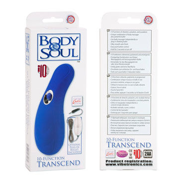 California Exotic Body & Soul 10-Function Transcend, синий - Вибромассажер и виброяйцо - купить в секс шопе California Exotic Body & Soul 10-Function Transcend, синий - Вибромассажер и виброяйцо - купить в секс шопе