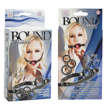 California Exotic Bound By Diamonds Open Ring Gag - Расширитель для рта со сменными кольцами - купить в секс шопе California Exotic Bound By Diamonds Open Ring Gag - Расширитель для рта со сменными кольцами - купить в секс шопе