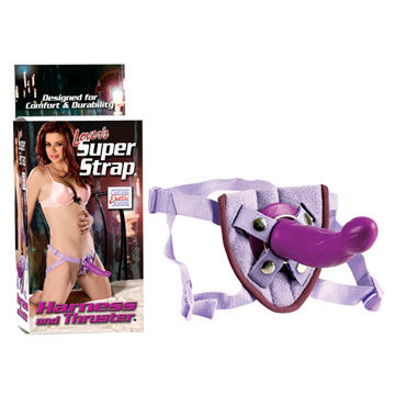 California Exotic Lovers Super Strap Harness and Thruster, Женский страпон на ремне California Exotic Lovers Super Strap Harness and Thruster, Женский страпон на ремне